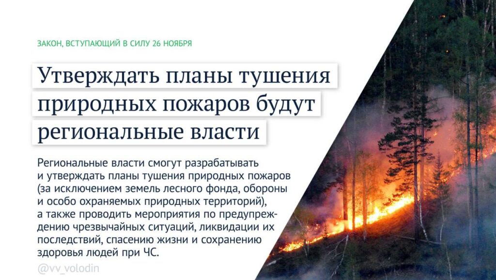 Вячеслав Володин рассказал о законах, вступающих в силу в ноябре