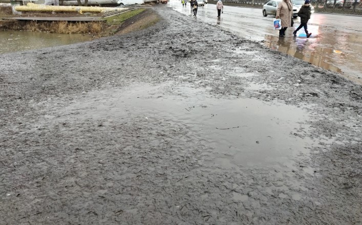 Жители Рязани пожаловались на работу по благоустройству в сквере у пруда Серой Шейки Жители Рязани пожаловались на работу по благоустройству в сквере у пруда Серой Шейки Газон так замечательно сделан, что местами уже от грязи плитку дорожек невидно. А ведь когда эту работу сдавали, мы спрашивали у горадминистрации, почему и тут газон выше бордюра и дорожек?