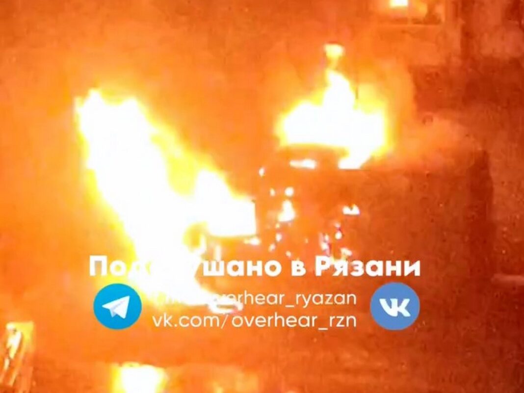 В Рязани взорвалась и сгорела Газель