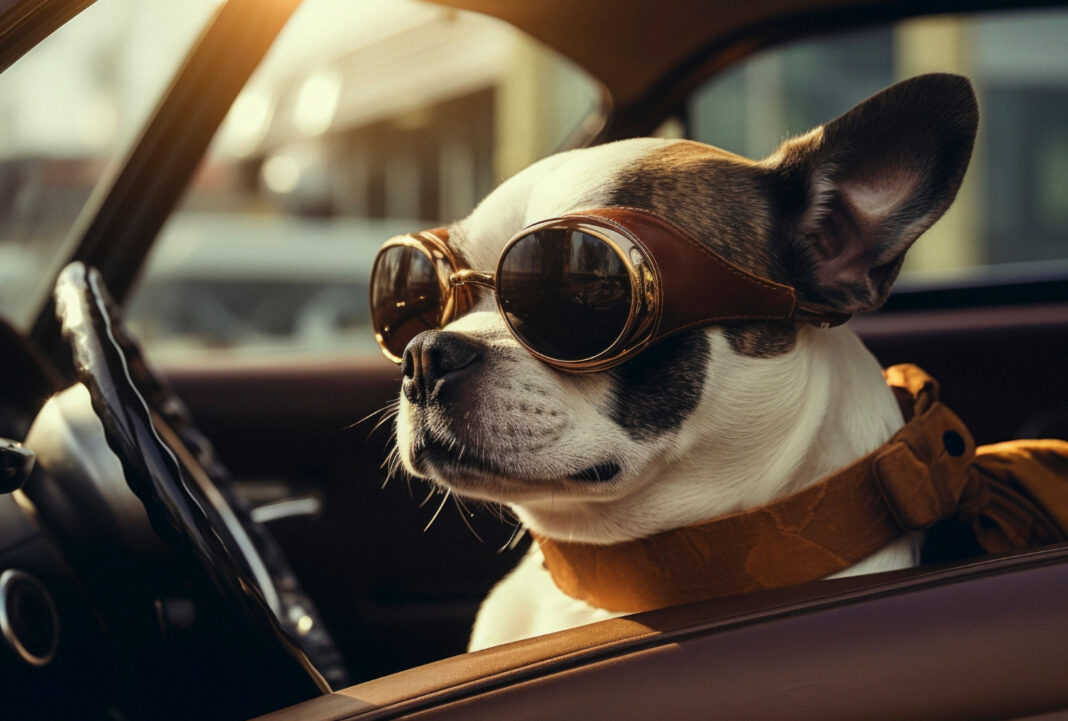 собака в машине