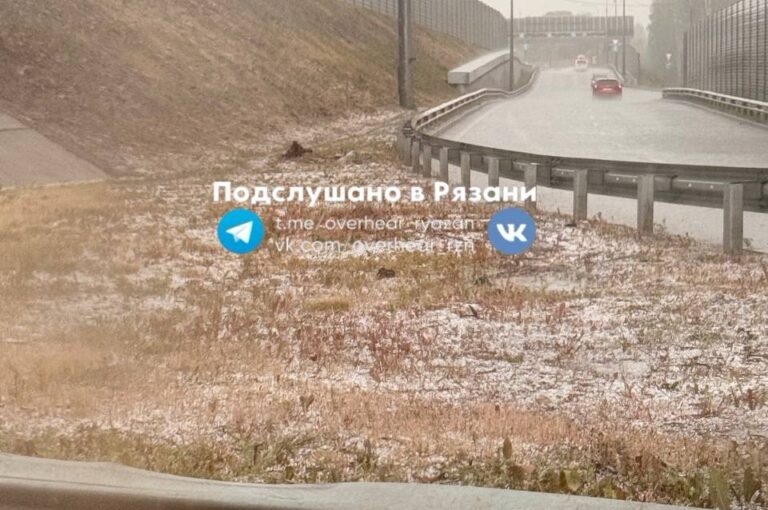 В Рязани выпал град