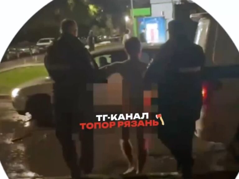 На улице Зубковой в Рязани задержали голого мужчину